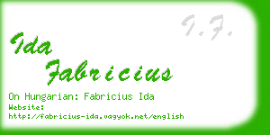 ida fabricius business card